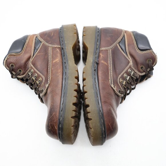 Doc Dr Martens 8697 Men's Size UK 9 Brown Chunky Leather Grunge Boots England - Picture 7 of 10